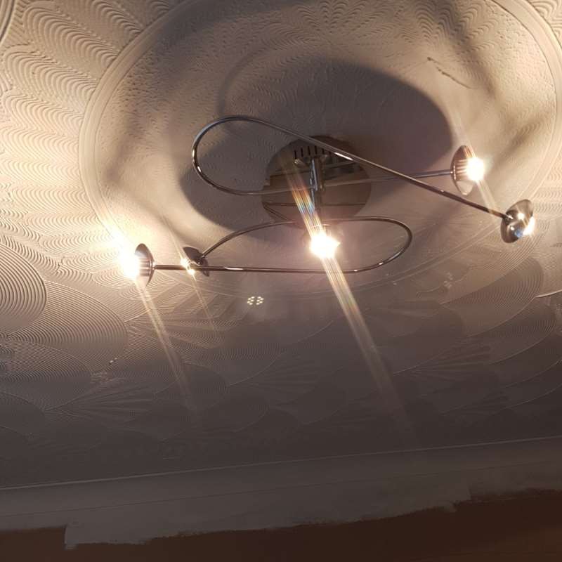 Pendant ceiling light fitted in a living room